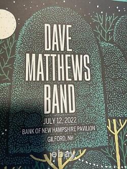 Dave Matthews Band Poster Gilford NH 2022 Methane EMBOSSED Numbered /700