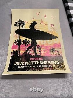 Dave Matthews Band Poster Greek Theatre LA N1 &N2 Matching Numbers #/ 500 Rare
