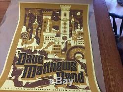 Dave Matthews Band Poster Hershey Park Hershey Pa 7/13/13 Rare