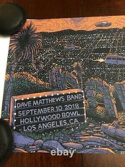 Dave Matthews Band Poster Hollywood Bowl Los Angeles (9/10/18) James Eads (AP)