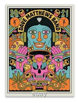 Dave Matthews Band Poster Irvine CA 9/10/21 Methane, Premium Embossed