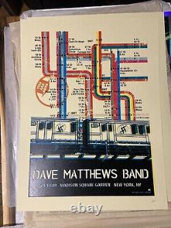 Dave Matthews Band Poster MSG New York AP Methane Madison Square Garden Subway