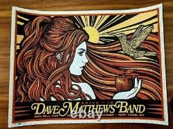 Dave Matthews Band Poster Mint Todd Slater Madison Square Garden Nyc Ap/85