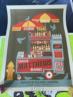 Dave Matthews Band Poster New York MSG 2010 11/13/10 Hot Dog Cart