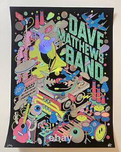 Dave Matthews Band Poster Nutter Center Dayton OH 2022 #'d X/10 Silkscreen FOIL