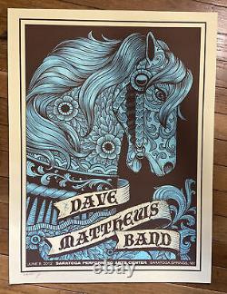 Dave Matthews Band Poster SPAC Saratoga Springs NY 6/8/2012 Methane Signed #/800