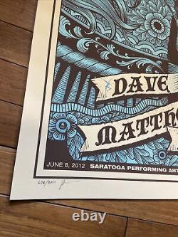 Dave Matthews Band Poster SPAC Saratoga Springs NY 6/8/2012 Methane Signed #/800