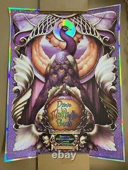 Dave Matthews Band Poster Saratoga FOIL Amethyst NC Winters #/50 DMB SIGNED RARE