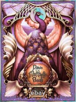 Dave Matthews Band Poster Saratoga FOIL Amethyst NC Winters #/50 DMB SIGNED RARE
