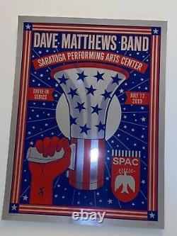 Dave Matthews Band Poster Saratoga SPAC 19 Foil! Methane X/150 Made! Signed