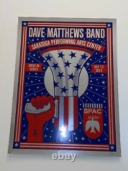 Dave Matthews Band Poster Saratoga SPAC 19 Foil! Methane X/150 Made! Signed