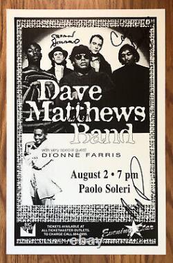 Dave Matthews Band Poster Signed In Person 1995