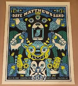 Dave Matthews Band Poster Signed/Numbered By Artist Methane Raleigh 2022