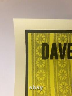Dave Matthews Band Poster Summer Tour 2021 Yellow Edtn 2021 #'d Methane Studios