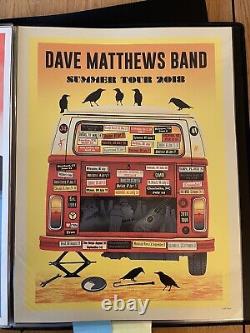 Dave Matthews Band Poster US Summer Tour 2018 Numbered