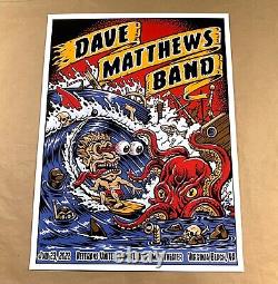 Dave Matthews Band Poster Virginia Beach 2022 Jimbo Phillips EMBOSSED #/850