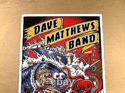 Dave Matthews Band Poster Virginia Beach 2022 Jimbo Phillips EMBOSSED #/850