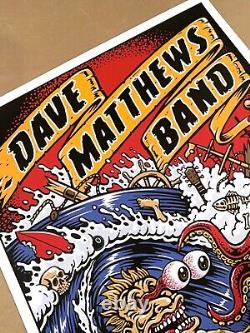 Dave Matthews Band Poster Virginia Beach 2022 Jimbo Phillips EMBOSSED #/850