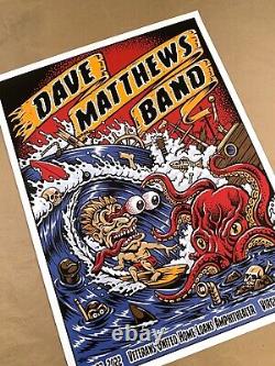 Dave Matthews Band Poster Virginia Beach 2022 Jimbo Phillips EMBOSSED #/850