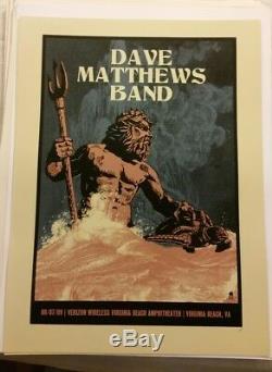 Dave Matthews Band Poster Virginia Beach VA 2009 Methane Studios AP MINT