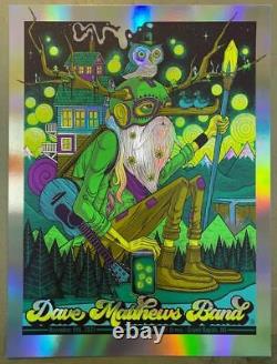 Dave Matthews Band RAINBOW FOIL print signed Grand Rapids, MI 11/6/2021 Mazza