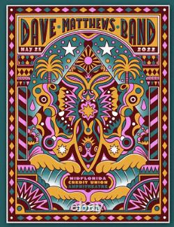 Dave Matthews Band RARE VARIANT Poster AP S/N #/50 Tampa FL May 25 2022 DMB LE