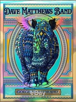 Dave Matthews Band Rainbow Foil Poster Gorge Quincey WA 2019 Rhino X/50 2019