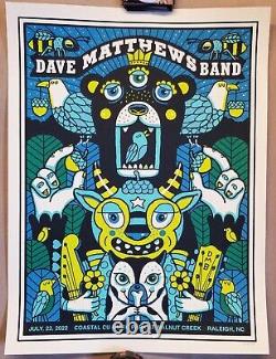 Dave Matthews Band Raleigh Poster DMB 2022 Methane Tour Alpine Bethal Canandaigu