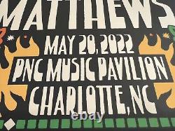 Dave Matthews Band Rare Concert Poster Charlotte Nc 2022 #167/670