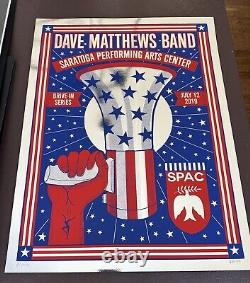 Dave Matthews Band Saratoga Springs Drive-In Concert Poster SPAC FOIL 7/12/19