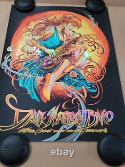 Dave Matthews Band Saxophone Girl FOIL Poster Miles Tsang SPAC Saratoga 7/9/22