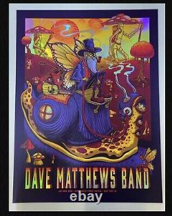 Dave Matthews Band Show Poster N1 RAINBOW FOIL Alpine Valley 7/2/22 By Jim Mazza