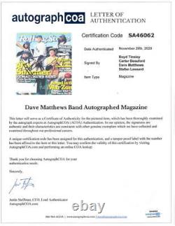 Dave Matthews Band Signed Autograph Rolling Stone Magazine Boyd Tinsley Stefan +