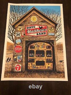 Dave Matthews Band Sold Out Poster Bethel Woods NY 6 19 2019 #/650 DMB MINT