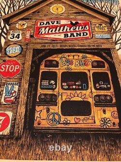 Dave Matthews Band Sold Out Poster Bethel Woods NY 6 19 2019 #/650 DMB MINT