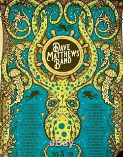 Dave Matthews Band Summer Tour 2019 Kraken Octopus Gorge Methane Poster DMB