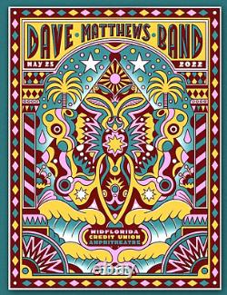 Dave Matthews Band Tampa FL May 25 2022 RARE VARIANT Poster AP S/N #7/50 DMB LE