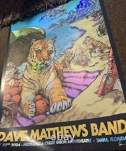 Dave Matthews Band Tampa FL Print Foil Signed And Numbered 16/25 By Dave Kloc