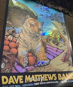 Dave Matthews Band Tampa FL Print Foil Signed And Numbered 16/25 By Dave Kloc