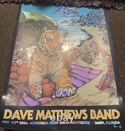 Dave Matthews Band Tampa FL Print Foil Signed And Numbered 16/25 By Dave Kloc