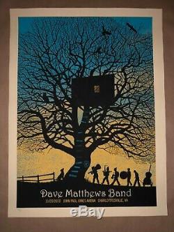 Dave Matthews Band Tree House 2010 Charlottesville Poster Rare