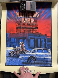Dave Matthews Band VIP Poster 5/21/14 Tulsa OK Signed & Numbered #119/300