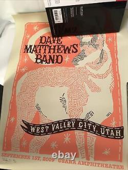 Dave Matthews Band West Valley City Utah 09/01/09 Usana Amp Signed, Numbered 186