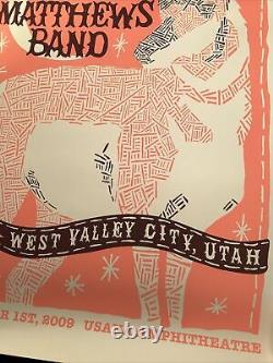 Dave Matthews Band West Valley City Utah 09/01/09 Usana Amp Signed, Numbered 186