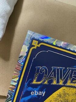 Dave Matthews Band White Swirl Foil Edition AP Concert Poster Noblesville