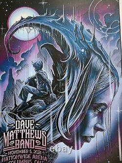 Dave Matthews Band columbus Poster 2021 concert tour maxx 242 art