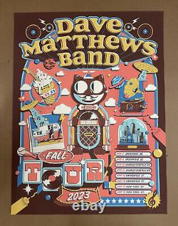 Dave Matthews Band poster 2023 Fall Tour Poster Alejandro Parilla #1264/1400