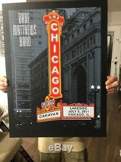 Dave Matthews Band poster Caravan chicago July 8, 2011. Super Rare