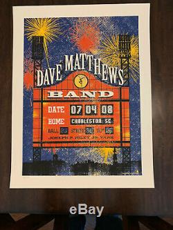 Dave Matthews Band poster Charleston SC 2008 AP Mint Rare signed 352/375