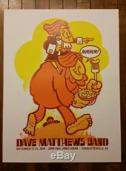 Dave Matthews Band poster Charlottesville 2006 Methane Studios MINT